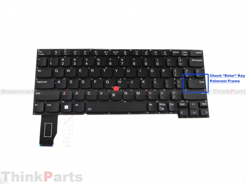 New/Original Lenovo ThinkPad X13 Yoga Gen 2 3 Keyboard US English Backlit without Bezel Frame