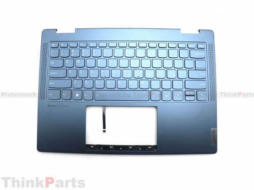 New/Original Lenovo Yoga 7 2-in-1 14IML9 Palmrest Keyboard Bezel US backlit Tidal Teal for Non-Fingerprint 5CB1P00299