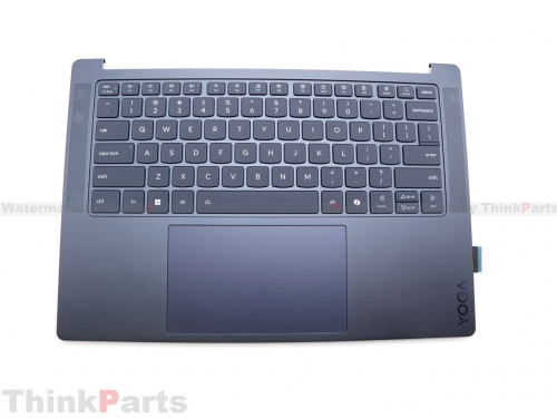 New/Original Lenovo Yoga Slim 7 14Q8X9 Palmrest Keyboard Bezel Upper US-English Backlit Blue 5CB1P73924