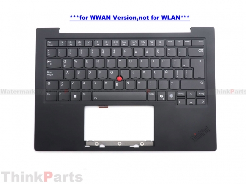 New/Original Lenovo ThinkPad X1 Carbon Gen 13 Palmrest Keyboard Bezel Latin Spanish Backlit WWAN 5M11Q56059