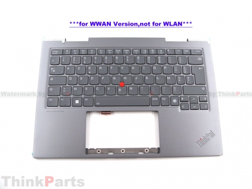 New/Original Lenovo ThinkPad X1 2 in 1 Gen 9 Palmrest Keyboard Bezel French Backlit WWAN 5M11P35080