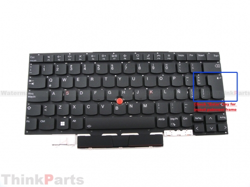 New/Original Lenovo ThinkPad X1 Carbon Gen 9 Keyboard Latin Spanish without Bezel frame 5M11C53235