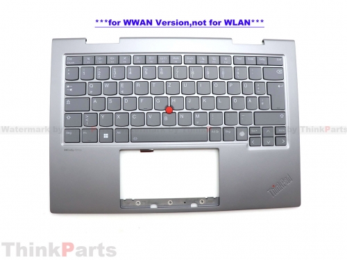 New/Original Lenovo ThinkPad X1 2 in 1 Gen 9 Palmrest Keyboard Bezel German Backlit WWAN 5M11P35082