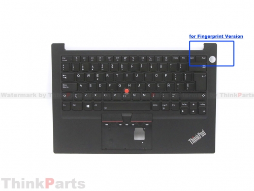 New/Original Lenovo ThinkPad E14 Gen 2 Palmrest Keyboard Bezel Upper Spanish Backlit for Fingerprint 5M10Z27368