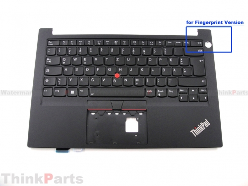 New/Original Lenovo ThinkPad E14 Gen 2 Palmrest Keyboard Bezel German Backlit for Fingerprint 5M10Z27370
