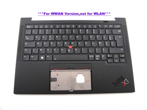 New/Original Lenovo ThinkPad X1 Carbon Gen 10 Palmrest Keyboard Bezel French Backlit WWAN Upper 5M11H44367