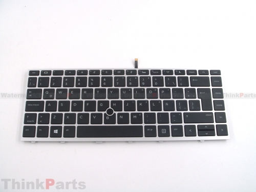 New/Original HP Probook 640 645 G4 G5 14.0" Keyboard Latin Backlit w/PS L09548-161 Silver