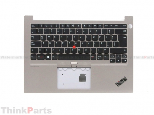 New/Original Lenovo ThinkPad E14 20RA 20RB Palmrest Keyboard Bezel Latin Spanish Non-Backlit Silver 5M10W64407