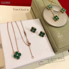 Vintage Alhambra Diamond pendant Set Van Cleef Arpel 1:1 Copy Replica