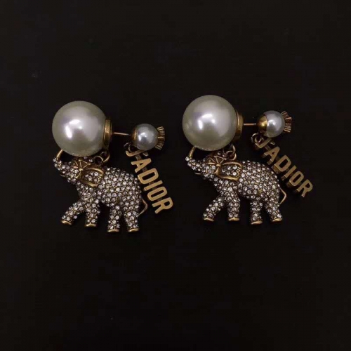 Dior ‘J’Adior’ Elephant Charm Dior Tribales Antique Gold Finish Earring resin beads strass