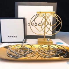 Gucci Fine Jewelry GG Running gold single earring Large Hoop Pendant