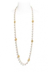 Métiers d'art 2019/20 Chanel Glass Pearl button fastener Long Necklace