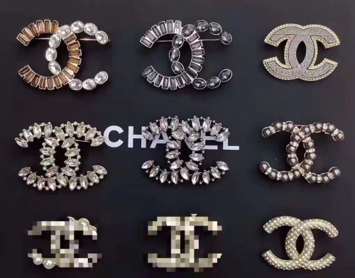 Chanel CC Metal Resine Diamond Leather Brooch Collection