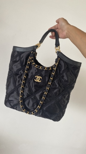 Chanel 22P Tote Nylon Shopping Bag Top Replica Free Shipping commercial express delivery