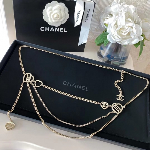 Chanel Top Replica Copy 23B Crystal Heart Waist Belt Metal Chain Belt Luxury Brand Factory Outlet Wholesale
