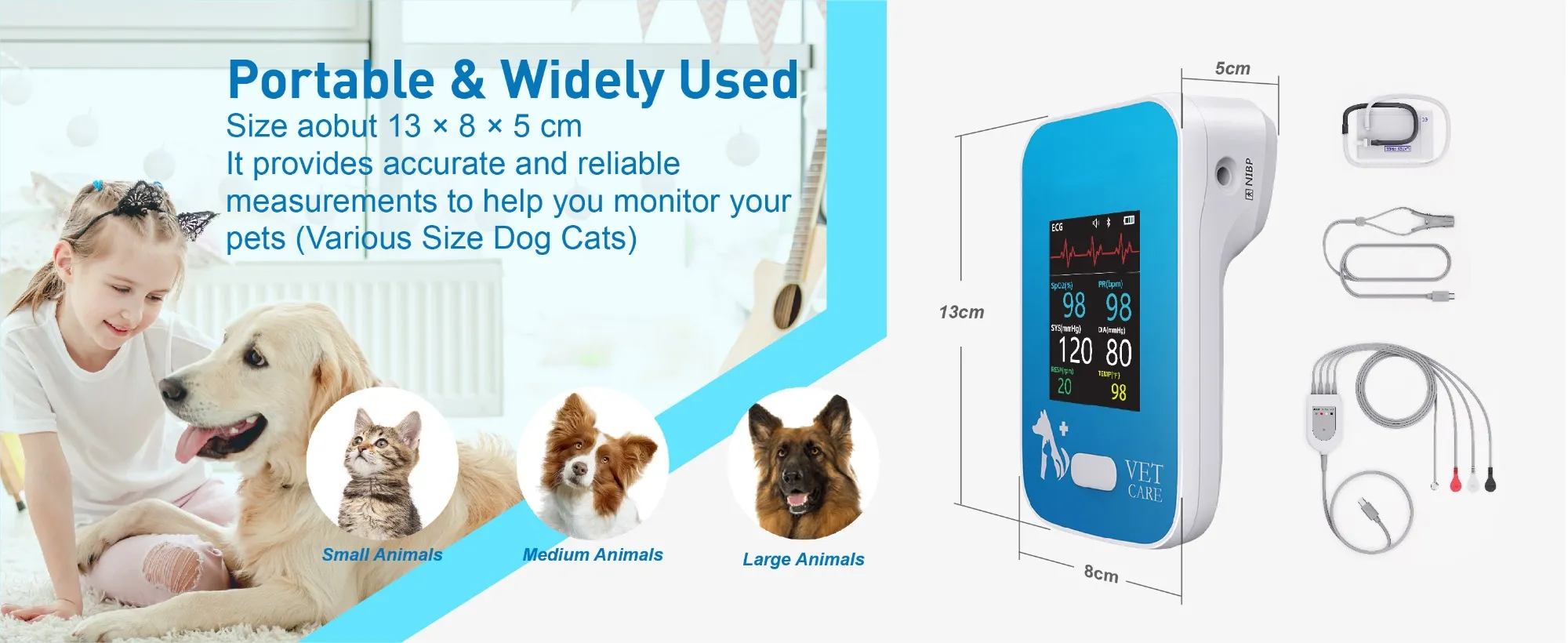 Portable Veterinary Monitors Dimensions