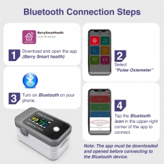 Saturimetro da dito intelligente Bluetooth BM1000C | Certificato ANVISA, FDA e CE