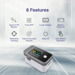 Saturimetro da dito intelligente Bluetooth BM1000C | Certificato ANVISA, FDA e CE