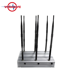 15W / Band 100M Jamming Mobile Phone Jammer con 6 señales RF y sistema de refrigeració