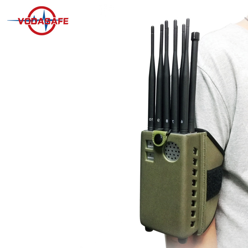 High Power Portable 8Bands Vehicle Jammer With 8000MAH Battery and 20m Coverage Range