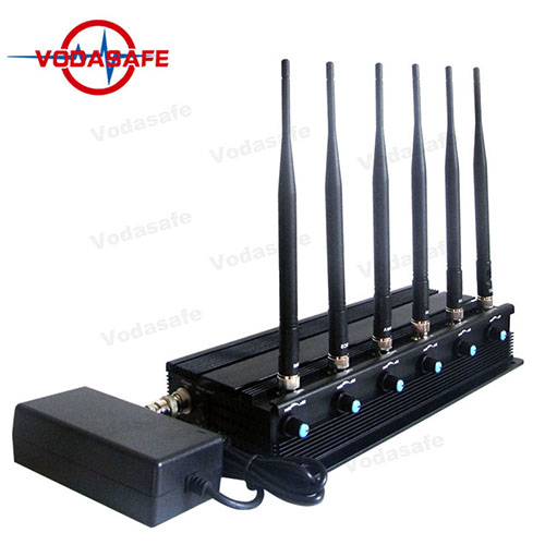 Desktop 6 Bänder Signal Jammer / Blocker; GSM, 3G, 4G Mobiltelefon, GPS; Lojack Jammer / Blocker bis zu 50 Meter