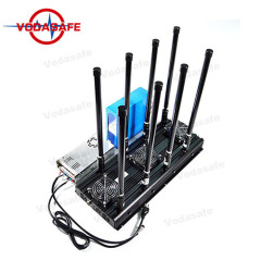 8 Channels High Power Wifi Network Drone Jammers for GPS4GUHFVHFWi-Fi2.4G/Bluetooth