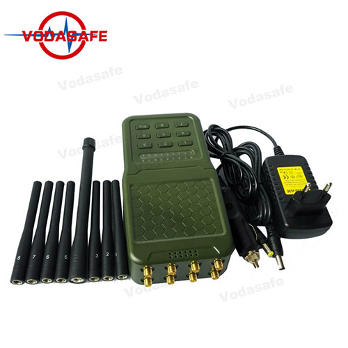 Военный Зеленый Восемь Антенн Wifi Сигнальный Jammer с Блокировкой сигнала 2.4G5.8G