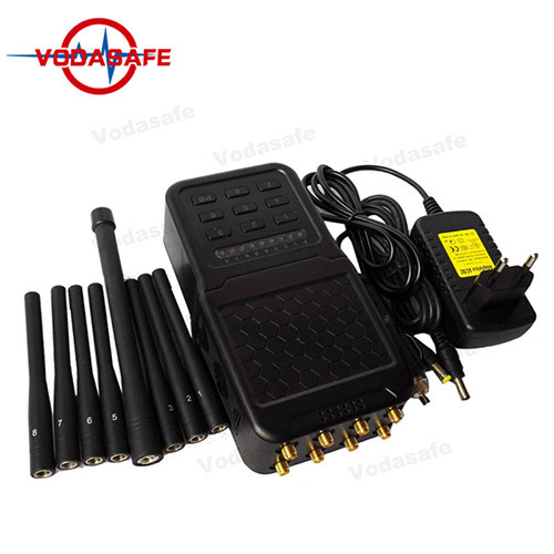 4W 5-20M Portable Mobile  Phone Jammer with Eight Antennas Omni-Directional Antennas