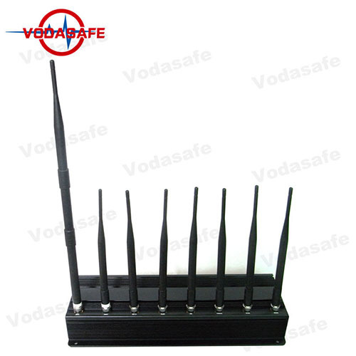 8 Antenne Leistungsstarke Handy / GPS / 4G / WiFi Signal Jammer mit 2.4G Netzwerk Signalblockierung