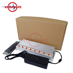 Silver Aluminum Case Mobile Phone Jammer with Eight RF frequencies Signal Blocker