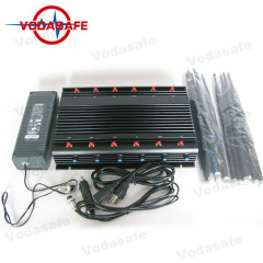 12 Antenna WiFi 2.4G Remote Control VHF/UHF Cell Phone Jammer,  2g/3g/4g Cell Phone Jammer