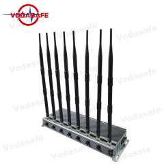 Brouilleur de signal Wi-Fi2.4G / Bluetooth avec blocage du signal de 8 antennes pour les téléphones