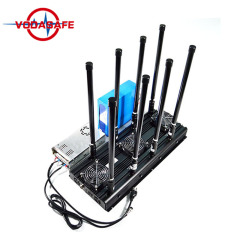 GPS/3G/4G 8 canales Jammer vehículo trabajo para UHF/VHF/Wi-Fi/2.4G/Bluetooth