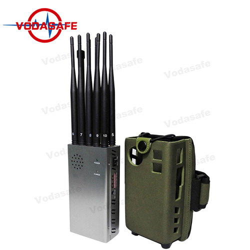 Portable 10 Band Fahrzeug Jammer für 2G / 3G / 4Glte / Wi-Fi5GHz / GPS / Lojack Fernbedienung