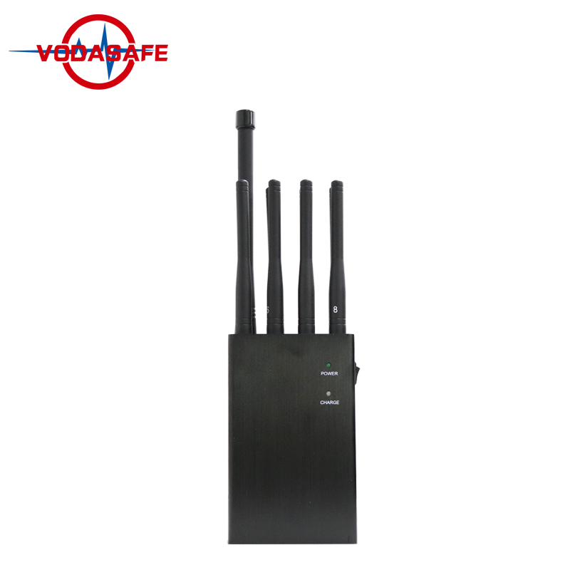 Bloqueur mobile de fréquence de huit antennes de couleur noire avec le blocage de réseau téléphonique