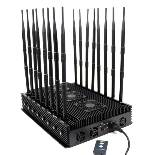 160W 16 Antennas Signal Jammer 2g 3G 4G 5G WiFi Lojack GPS Long Range