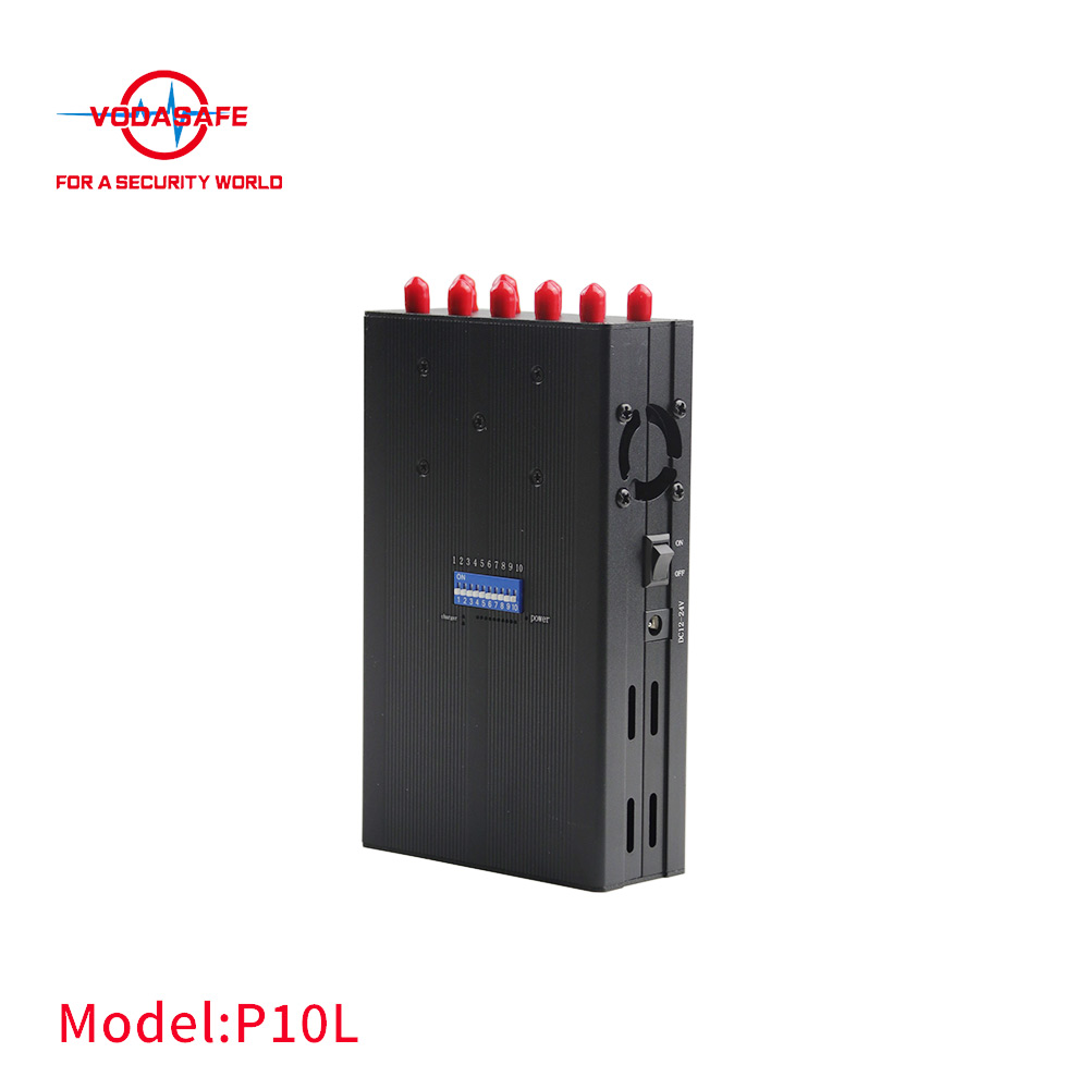 Высокая мощность 10 полос портативный сотовый телефон глушитель / блокиратор