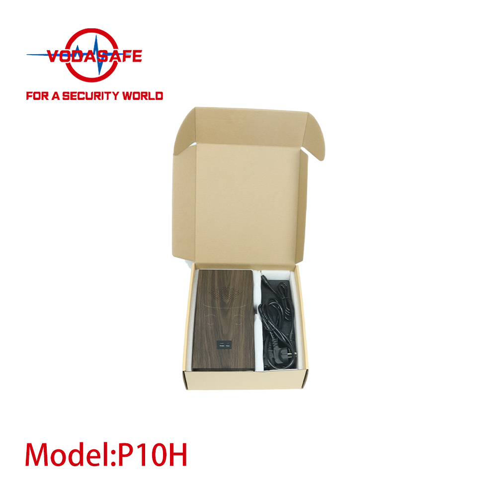 Vodasafe VS-P10H Мощный ручной блокировщик сигналов с деревянной текстурой и 10 каналами