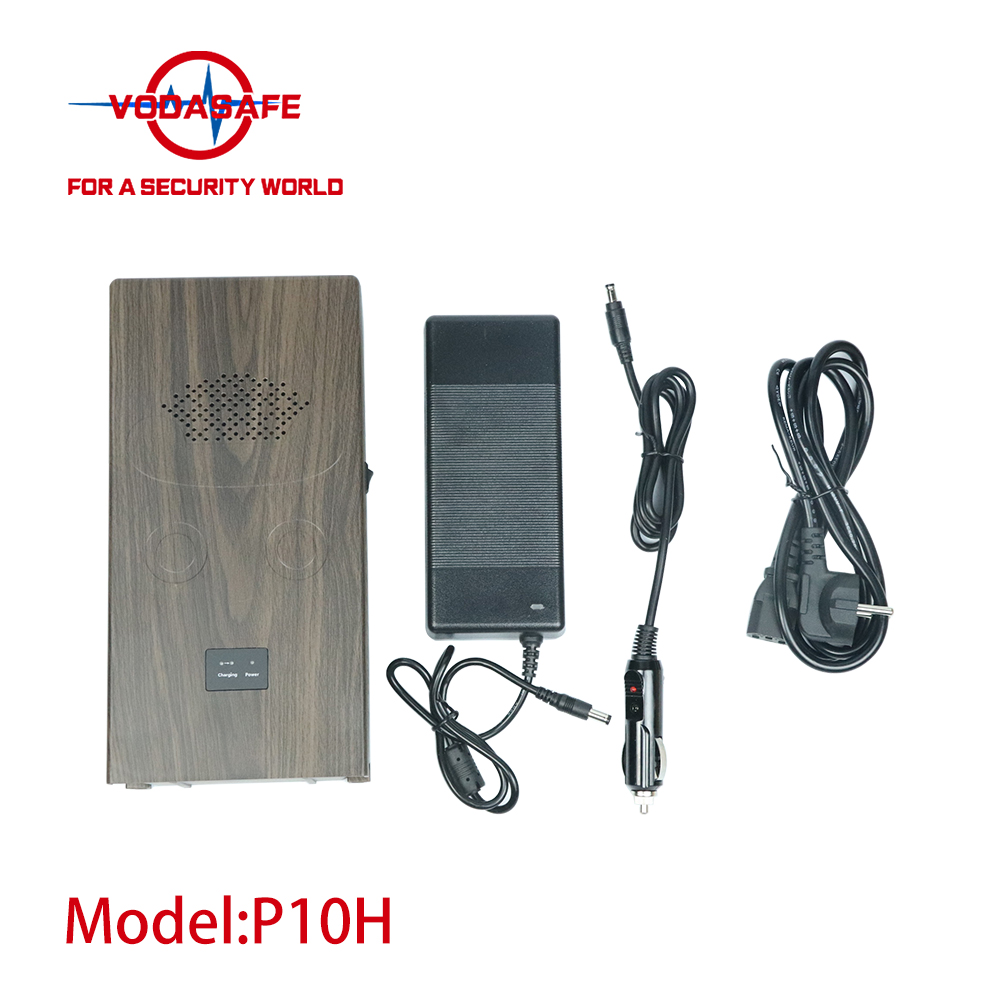 Vodasafe VS-P10H Мощный ручной блокировщик сигналов с деревянной текстурой и 10 каналами