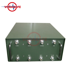 Militaire Man Pack 3G / 4G / UHF / Wi-Fi / GPS Rayon de couverture du brouilleur 50-100m