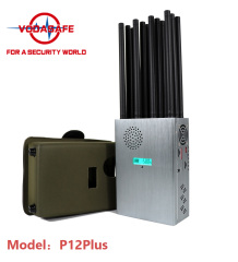 Vodasafe P12Plus Inhibidor de señal móvil 5G portátil de alta potencia con 12 antenas