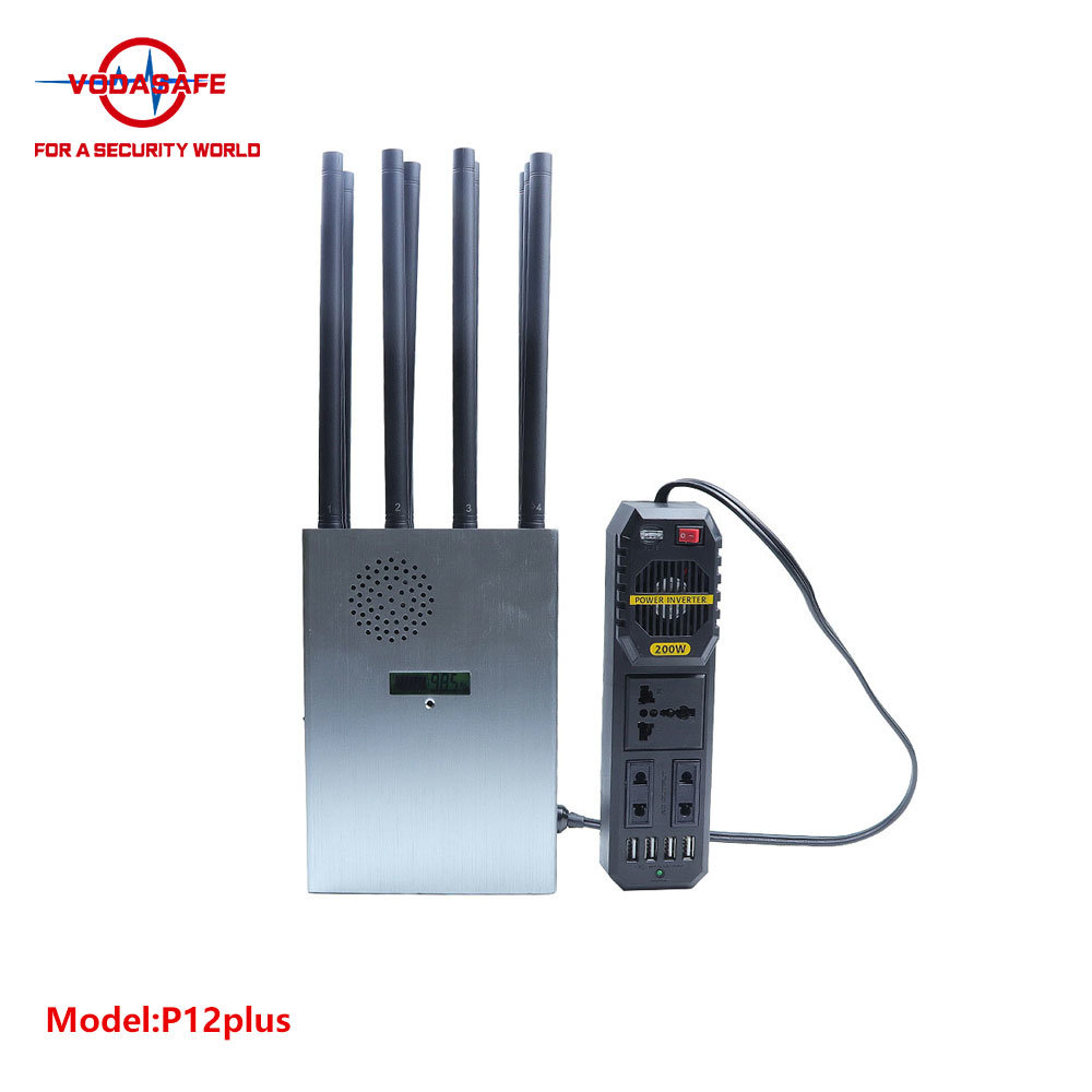 Vodasafe P12Plus Inhibidor de señal móvil 5G portátil de alta potencia con 12 antenas