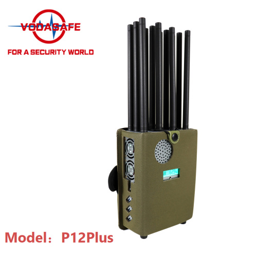 Vodasafe P12Plus Inhibidor de señal móvil 5G portátil de alta potencia con 12 antenas