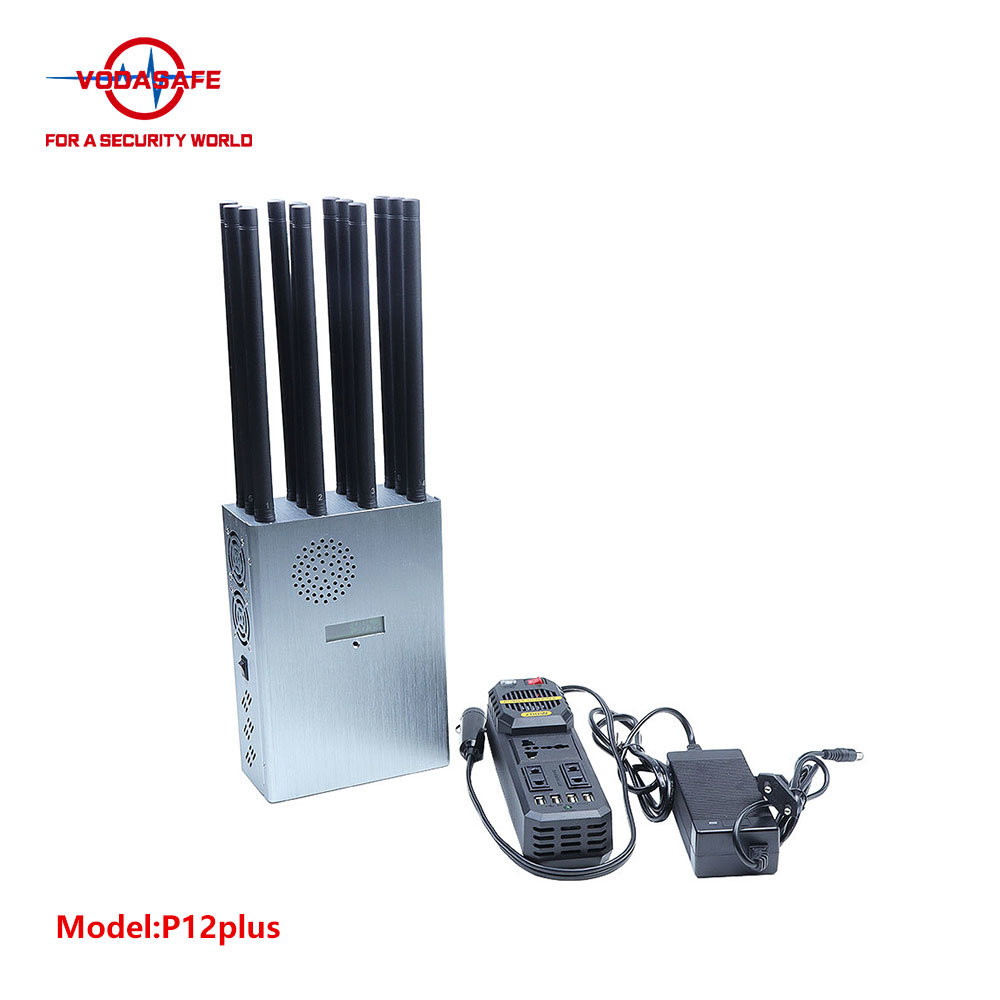Vodasafe P12Plus Inhibidor de señal móvil 5G portátil de alta potencia con 12 antenas