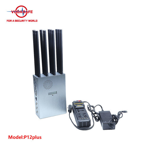 Vodasafe P12Plus Inhibidor de señal móvil 5G portátil de alta potencia con 12 antenas