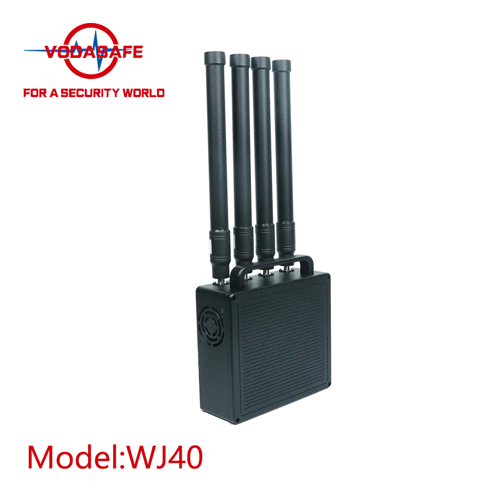 Vodasafe WJ40: Bloqueador portátil de alta potência 40W banda completa para sinal Wi-Fi e câmeras sem fio