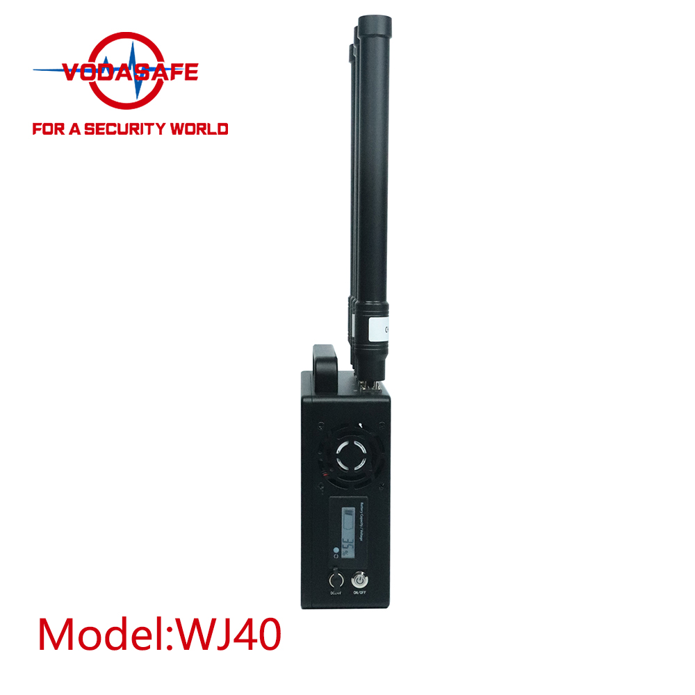 Vodasafe WJ40: Bloqueador portátil de alta potência 40W banda completa para sinal Wi-Fi e câmeras sem fio