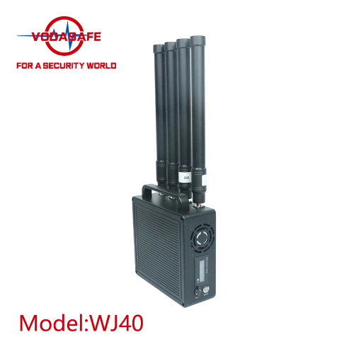 Vodasafe WJ40: Bloqueador portátil de alta potência 40W banda completa para sinal Wi-Fi e câmeras sem fio