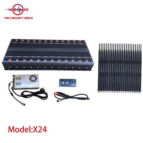 Inhibidor de señales VHF/UHF para teléfonos móviles de escritorio de 24 bandas