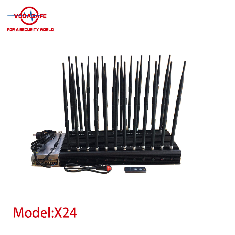Inhibidor de señales VHF/UHF para teléfonos móviles de escritorio de 24 bandas